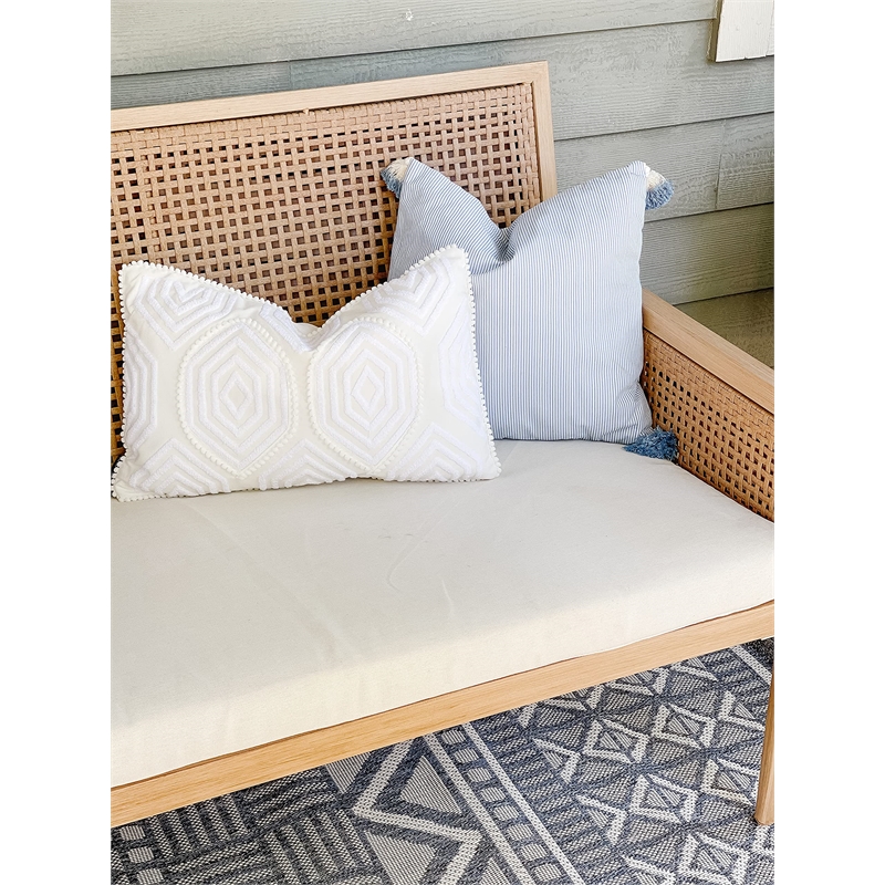 Safavieh Sidney Throw Pillow in Blue and White