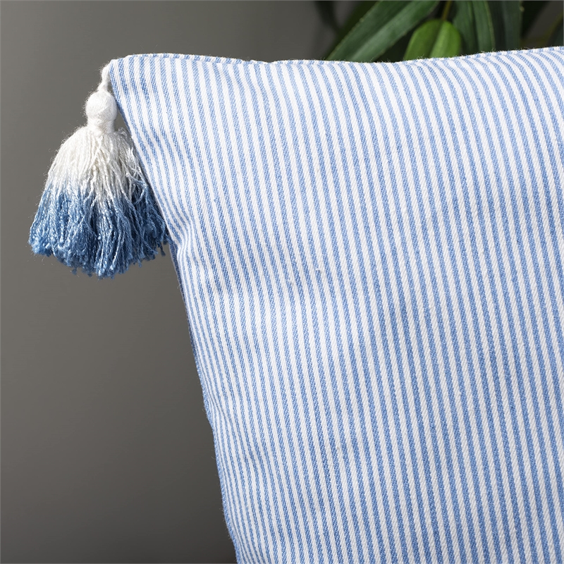 Safavieh Sidney Throw Pillow in Blue and White