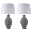 Safavieh Rosten Table Lamp in Gray and White (Set of 2)