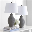 Safavieh Rosten Table Lamp in Gray and White (Set of 2)
