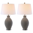 Safavieh Rosten Table Lamp in Gray and White (Set of 2)