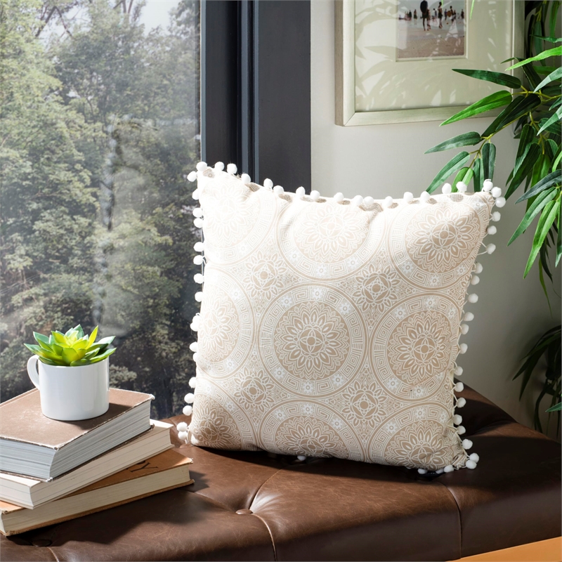 Safavieh Valencia Throw Pillow in Beige