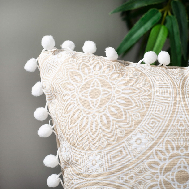 Safavieh Valencia Throw Pillow in Beige