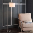 Safavieh Rafin Floor Lamp in Nickel and Off White