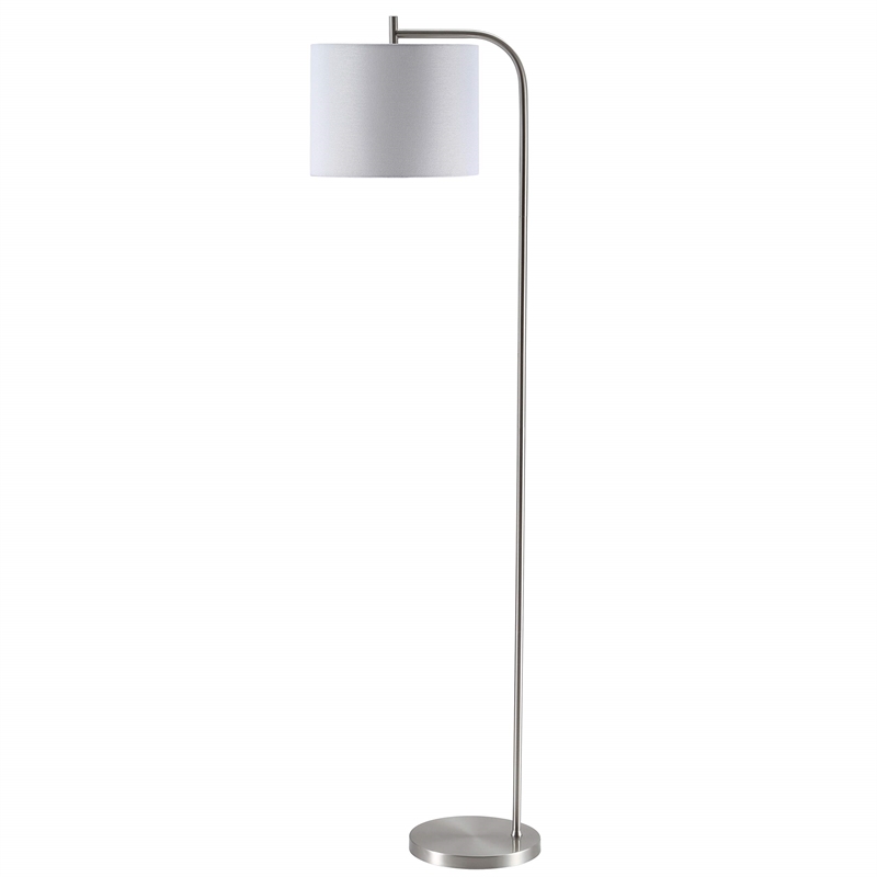 Safavieh Rafin Floor Lamp in Nickel and Off White