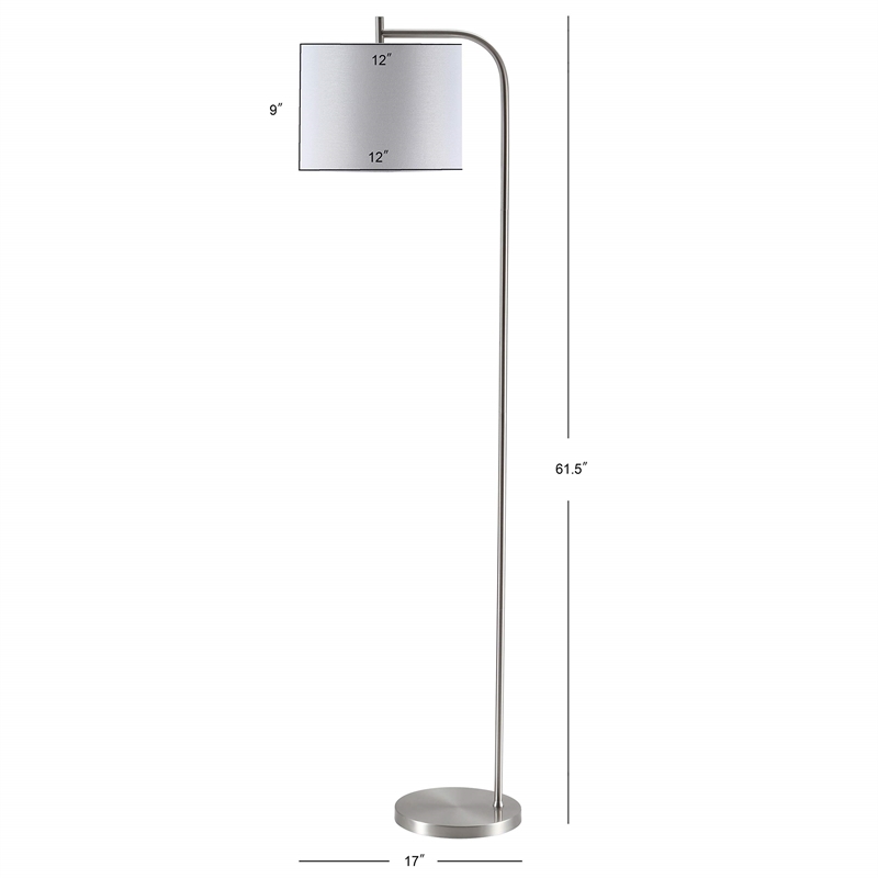 Safavieh Rafin Floor Lamp in Nickel and Off White