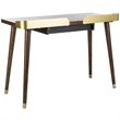 Safavieh Parker Writing Desk in Dark Walnut and Gold