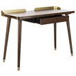 Safavieh Parker Writing Desk in Dark Walnut and Gold