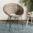 Safavieh Sierra Rattan Accent Chair in Gray Wash