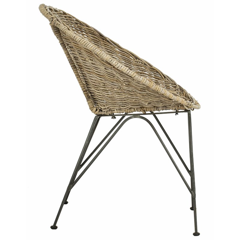 Safavieh Sierra Rattan Accent Chair in Gray Wash