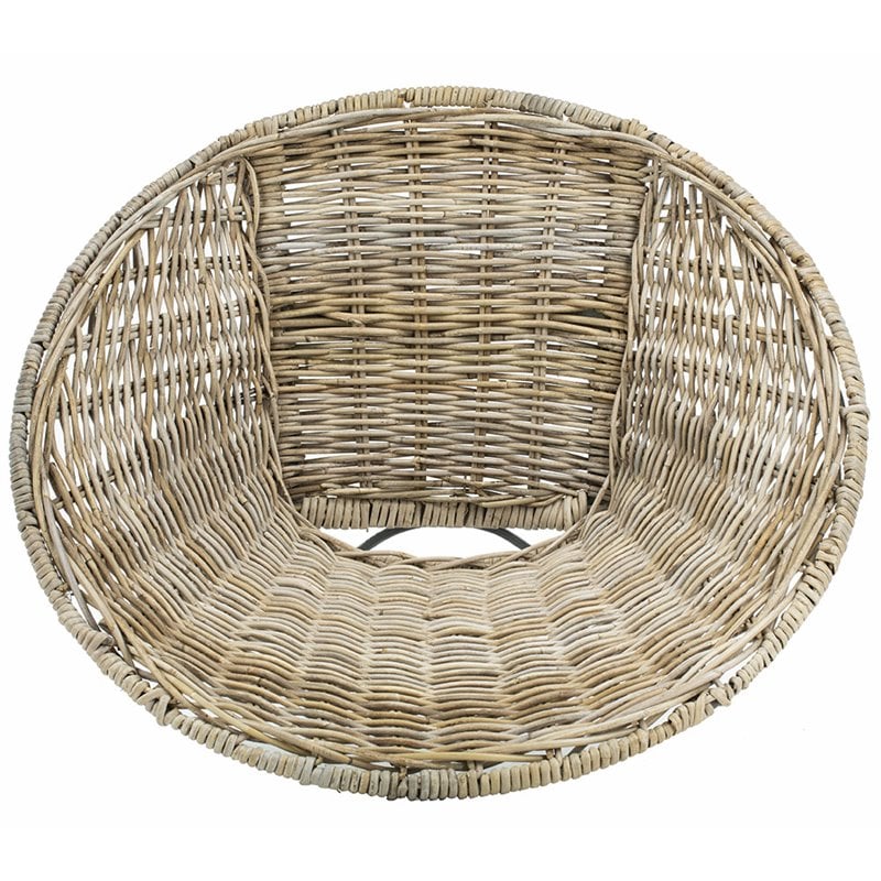 Safavieh Sierra Rattan Accent Chair in Gray Wash