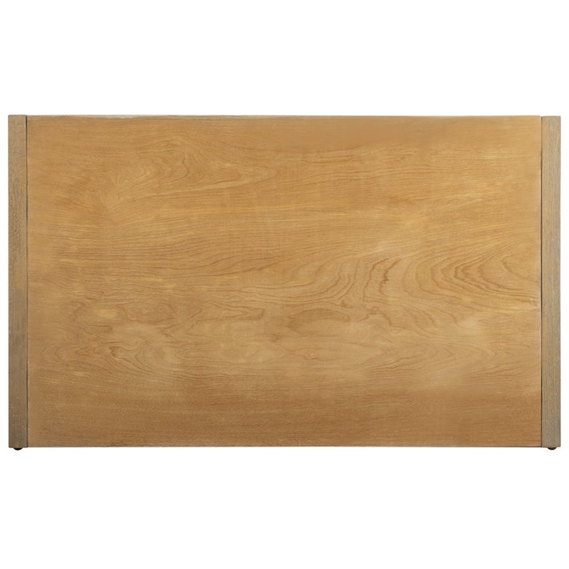 Safavieh Percy Storage Shoe Bench in Rustic Oak and Beige