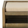 Safavieh Percy Storage Shoe Bench in Rustic Oak and Beige