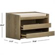 Safavieh Percy Storage Shoe Bench in Rustic Oak and Beige