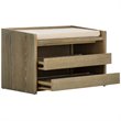 Safavieh Percy Storage Shoe Bench in Rustic Oak and Beige