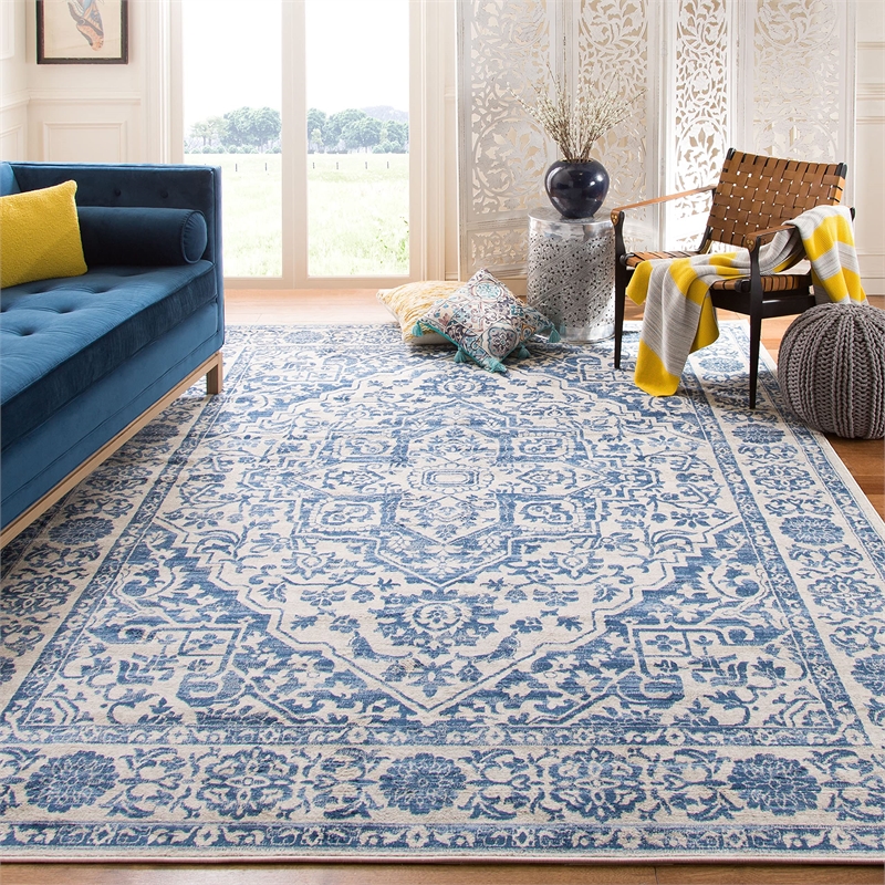Safavieh Brentwood 11' x 15' Rug in Navy and Light Gray