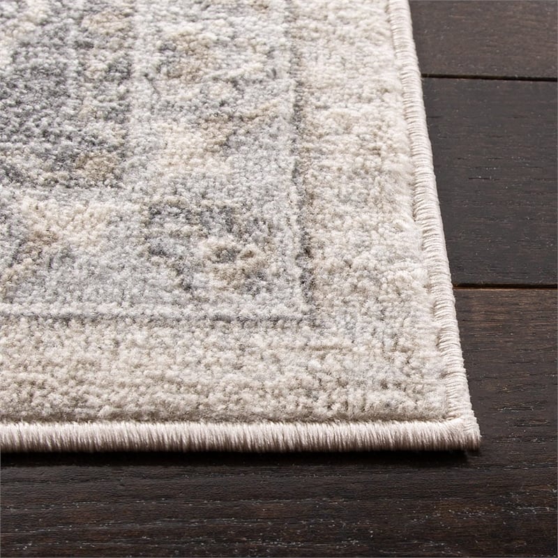 Safavieh Brentwood 2' x 12' Runner Rug in Cream and Gray