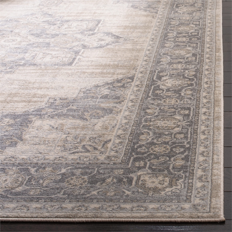 Safavieh Brentwood 2' x 6' Runner Rug in Cream and Gray