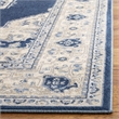 Safavieh Brentwood 2' x 6' Runner Rug in Navy and Cream