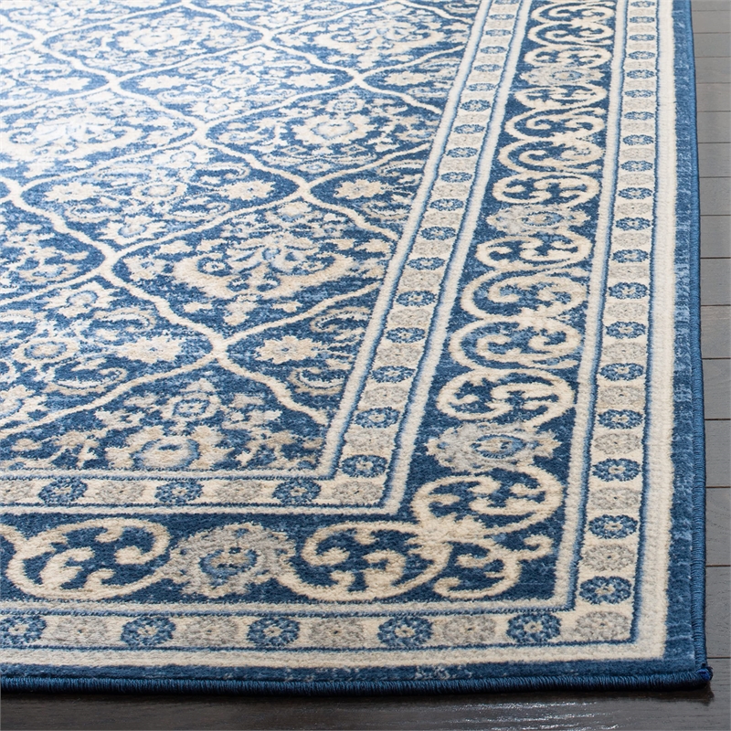 Safavieh Brentwood 2' x 10' Runner Rug in Navy and Light Gray