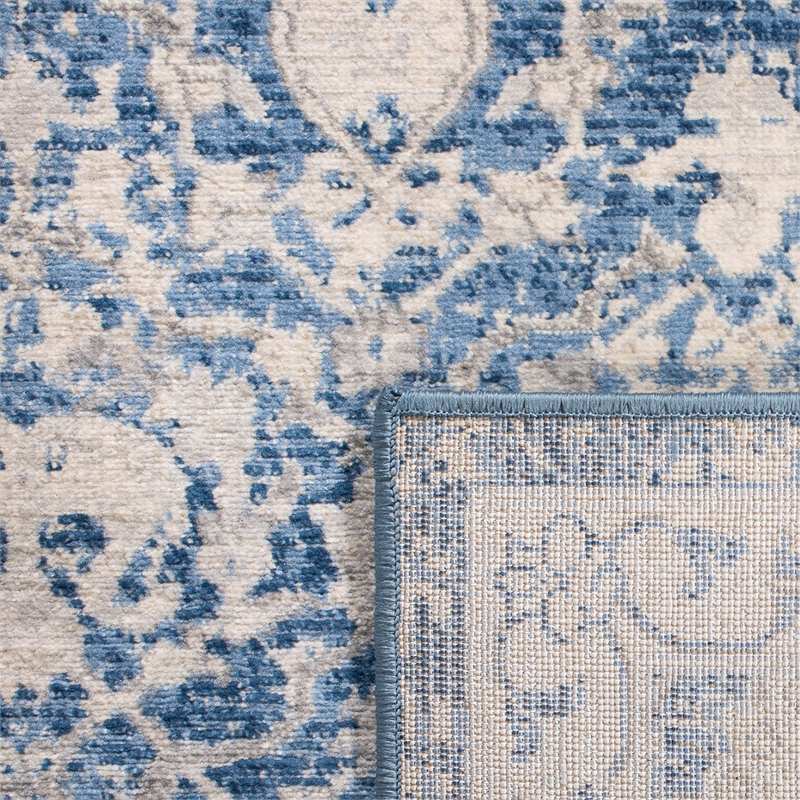 Safavieh Brentwood 2' x 10' Runner Rug in Navy and Cream