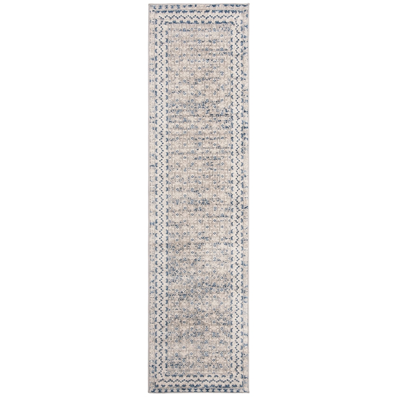 Safavieh Brentwood 2' x 10' Runner Rug in Light Gray and Blue