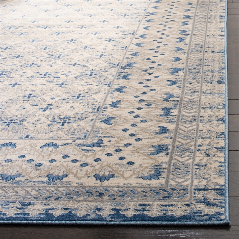 Safavieh Brentwood 2' x 12' Runner Rug in Light Gray and Blue