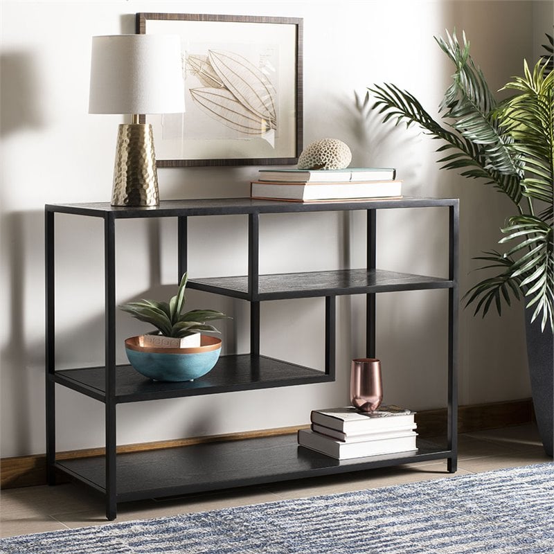 Safavieh Reese Geometric Console Table in Black