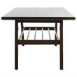 Safavieh Seth 2 Tier Coffee Table in Dark Walnut and Black