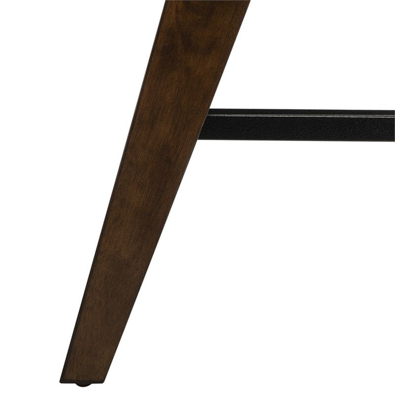 Safavieh Seth 2 Tier Coffee Table in Dark Walnut and Black