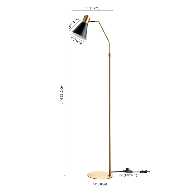 Safavieh Grania Floor Lamp in Gold and Black