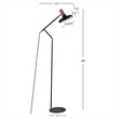 Safavieh Amia Floor Lamp in Copper and Black