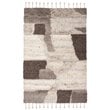 Safavieh Kenya 9' x 12' Hand Knotted Shag Wool Rug in Ivory