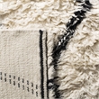 Safavieh Kenya 9' x 12' Hand Woven Shag Wool Rug in Black and Ivory