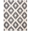 Safavieh Kenya 8' x 10' Hand Woven Shag Wool Rug in Black and Ivory