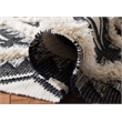Safavieh Kenya 8' x 10' Hand Woven Shag Wool Rug in Black and Ivory