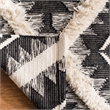 Safavieh Kenya 9' x 12' Hand Woven Shag Wool Rug in Black and Ivory