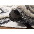 Safavieh Kenya 9' x 12' Hand Woven Shag Wool Rug in Black and Ivory