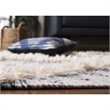 Safavieh Kenya 8' x 10' Hand Woven Shag Wool Rug in Silver and Ivory