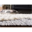 Safavieh Kenya 6' x 9' Hand Woven Shag Wool Rug in Charcoal and Ivory