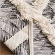 Safavieh Kenya 8' x 10' Hand Woven Shag Wool Rug in Charcoal and Ivory