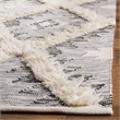 Safavieh Kenya 8' x 10' Hand Woven Shag Wool Rug in Charcoal and Ivory