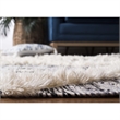 Safavieh Kenya 8' x 10' Hand Woven Shag Wool Rug in Charcoal and Ivory