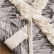Safavieh Kenya 9' x 12' Hand Woven Shag Wool Rug in Charcoal and Ivory