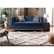 Safavieh Kenya 9' x 12' Hand Woven Shag Wool Rug in Charcoal and Ivory