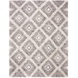 Safavieh Kenya 6' x 9' Hand Woven Shag Wool Rug in Black and Ivory