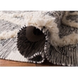 Safavieh Kenya 6' x 9' Hand Woven Shag Wool Rug in Black and Ivory
