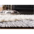 Safavieh Kenya 8' x 10' Hand Woven Shag Wool Rug in Black and Ivory