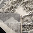 Safavieh Kenya 9' x 12' Hand Knotted Shag Wool Rug in Gray and Ivory