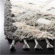 Safavieh Kenya 9' x 12' Hand Knotted Shag Wool Rug in Gray and Ivory